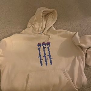Light pink reverse weave champion hoodie